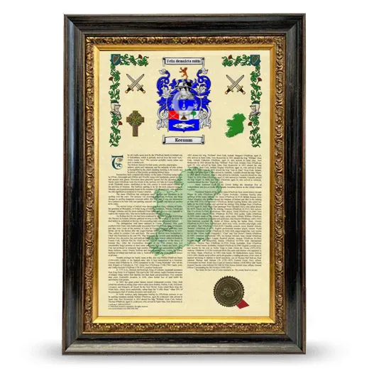 Keenum Armorial History Framed - Heirloom