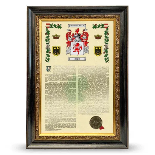 Keipp Armorial History Framed - Heirloom