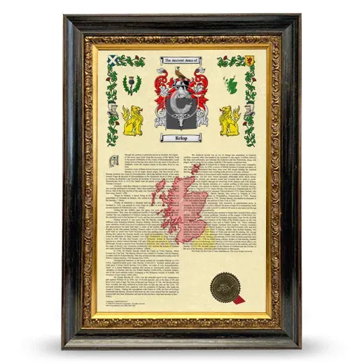Kelop Armorial History Framed - Heirloom
