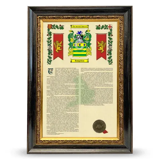 Kempston Armorial History Framed - Heirloom