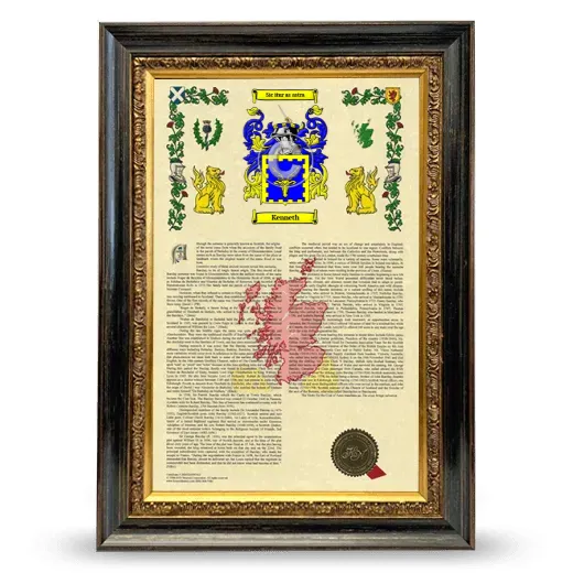 Kenneth Armorial History Framed - Heirloom