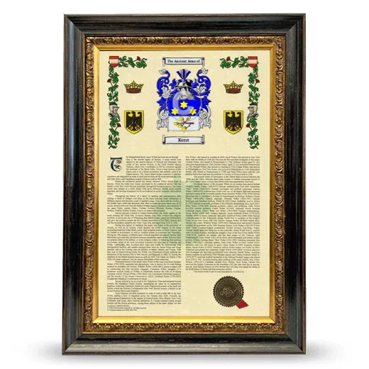 Kerst Armorial History Framed - Heirloom