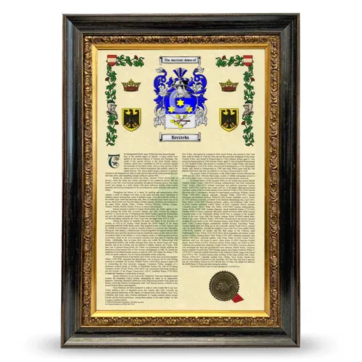 Kerstein Armorial History Framed - Heirloom