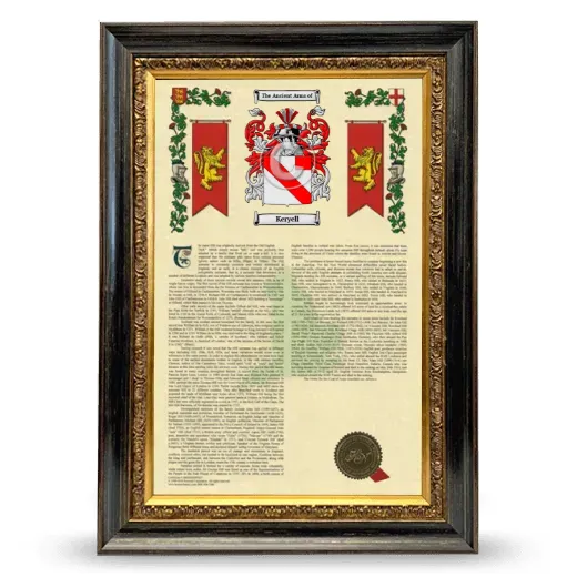 Keryell Armorial History Framed - Heirloom