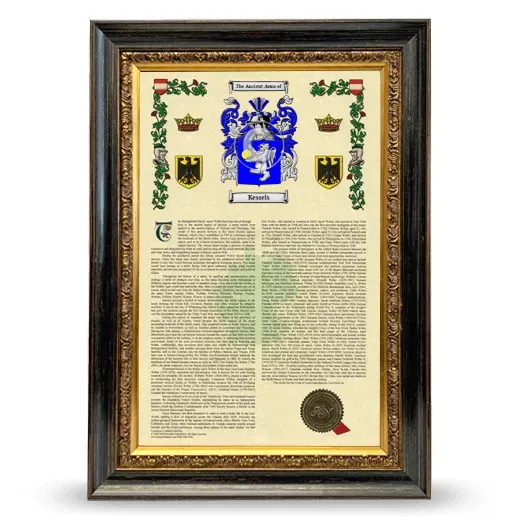 Kessels Armorial History Framed - Heirloom