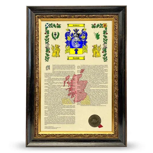 Kewink Armorial History Framed - Heirloom