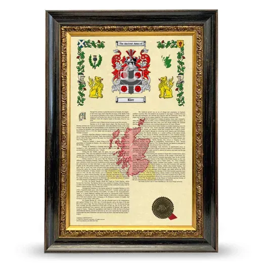 Kier Armorial History Framed - Heirloom