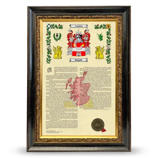 Kingade Armorial History Framed - Heirloom