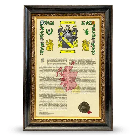 Kinnaer Armorial History Framed - Heirloom