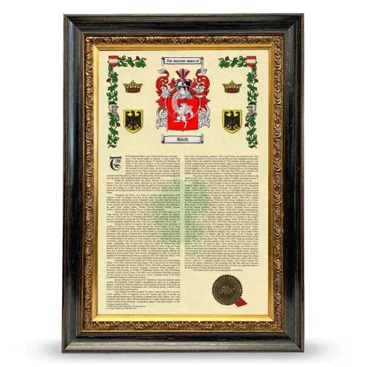 Kirch Armorial History Framed - Heirloom