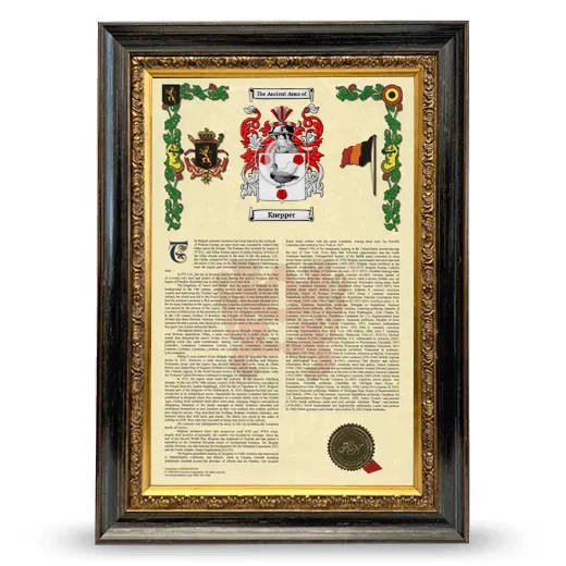 Knepper Armorial History Framed - Heirloom