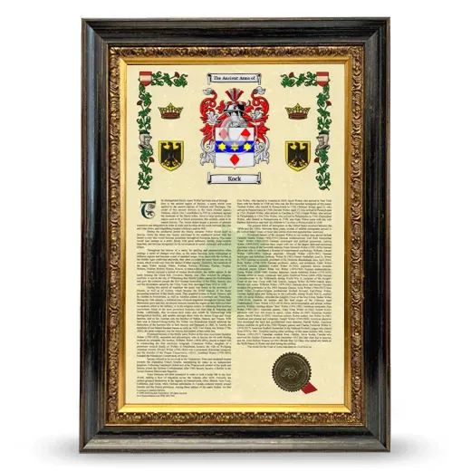 Kock Armorial History Framed - Heirloom