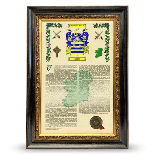 Koiles Armorial History Framed - Heirloom