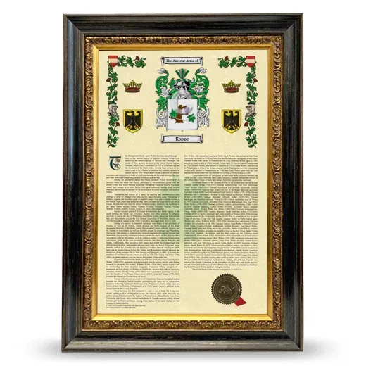 Koppe Armorial History Framed - Heirloom