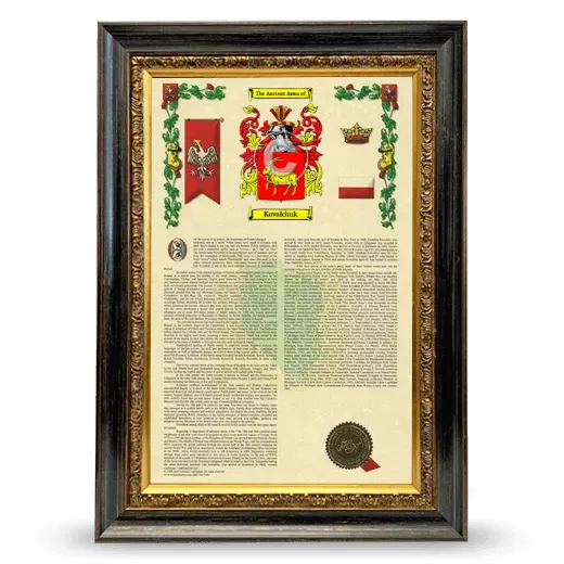 Kovalchuk Armorial History Framed - Heirloom