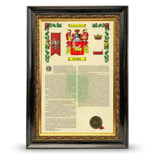 Kowalsky- Armorial History Framed - Heirloom