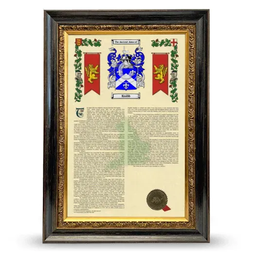 Krabb Armorial History Framed - Heirloom
