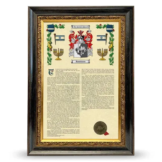 Krausman Armorial History Framed - Heirloom