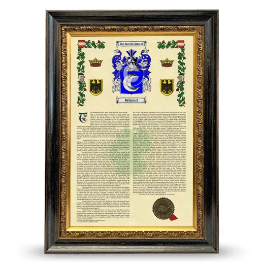 Krimmel Armorial History Framed - Heirloom
