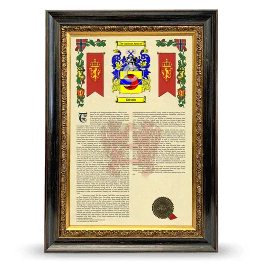 Kristin Armorial History Framed - Heirloom