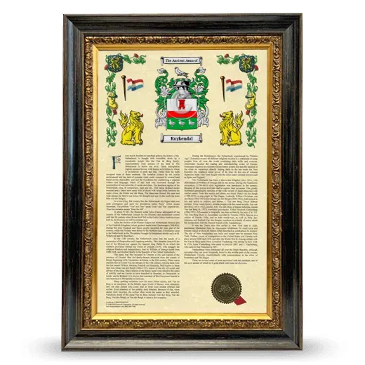 Kuykendal Armorial History Framed - Heirloom