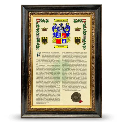 Kuzmich Armorial History Framed - Heirloom
