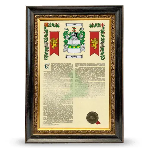 Kyrkby Armorial History Framed - Heirloom