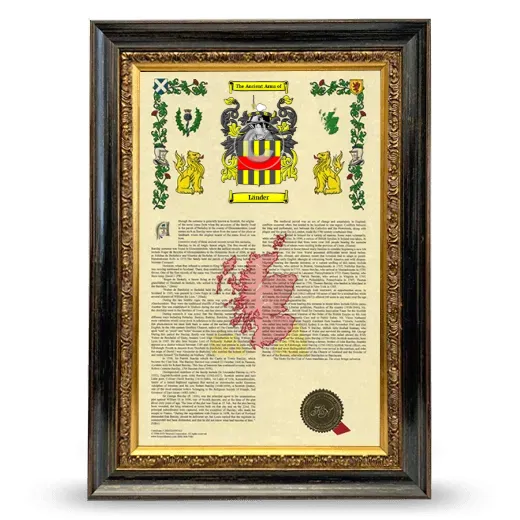 Länder Armorial History Framed - Heirloom