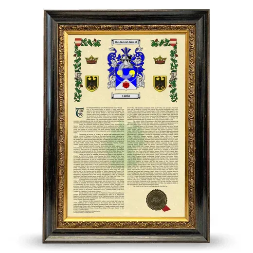 Lüthi Armorial History Framed - Heirloom