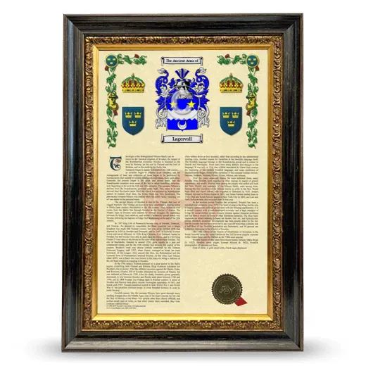 Lagervall Armorial History Framed - Heirloom