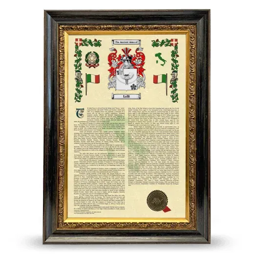 Lalli Armorial History Framed - Heirloom