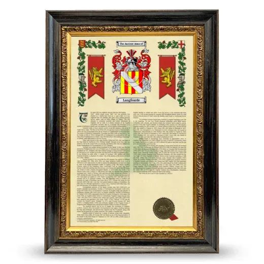 Langfearde Armorial History Framed - Heirloom