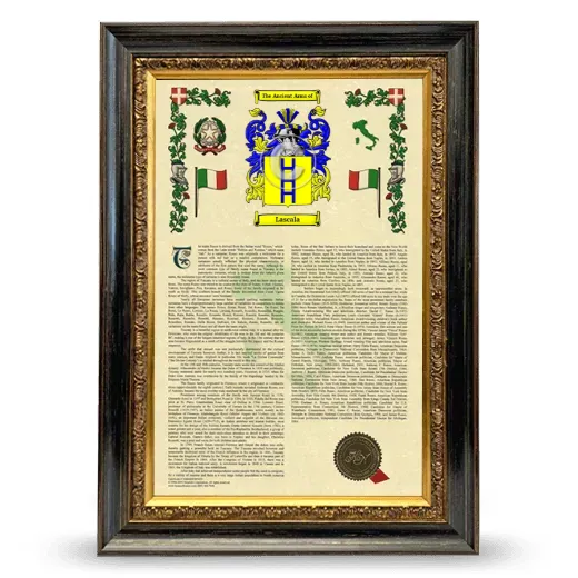 Lascala Armorial History Framed - Heirloom