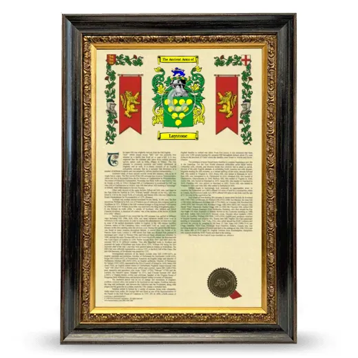 Laystone Armorial History Framed - Heirloom