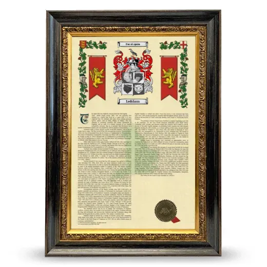 Ledsham Armorial History Framed - Heirloom