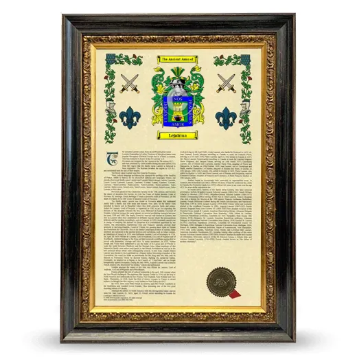 Lejairma Armorial History Framed - Heirloom