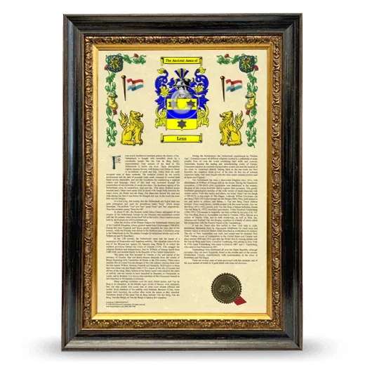 Lens Armorial History Framed - Heirloom