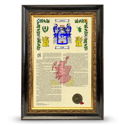 Leod Armorial History Framed - Heirloom