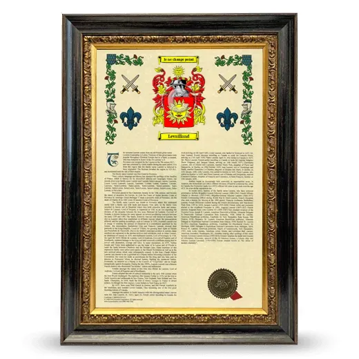 Levailland Armorial History Framed - Heirloom