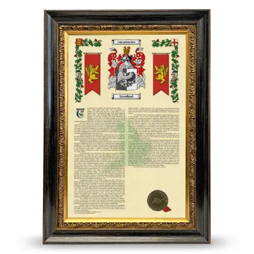 Levedynd Armorial History Framed - Heirloom