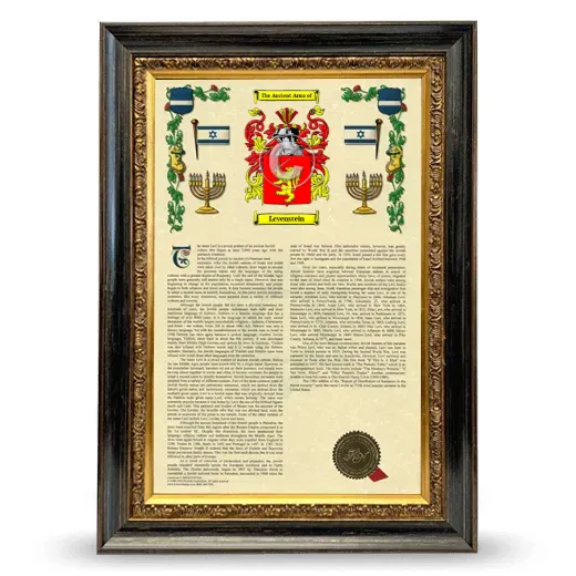 Levenstein Armorial History Framed - Heirloom