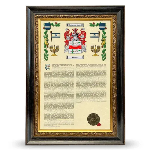 Liebers Armorial History Framed - Heirloom