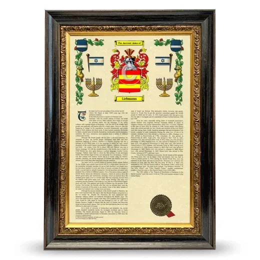Liebmann Armorial History Framed - Heirloom