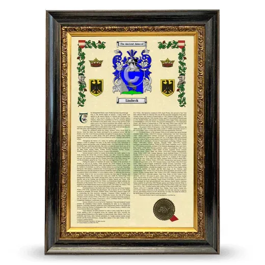 Limbeck Armorial History Framed - Heirloom