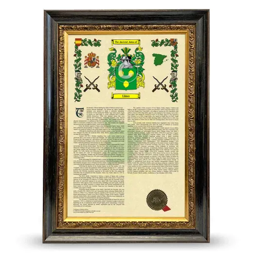Limo Armorial History Framed - Heirloom