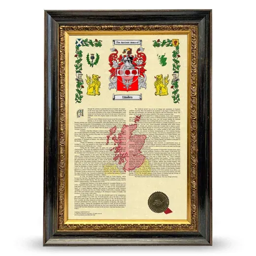 Linden Armorial History Framed - Heirloom