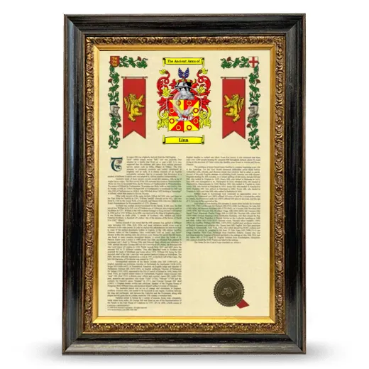 Linn Armorial History Framed - Heirloom