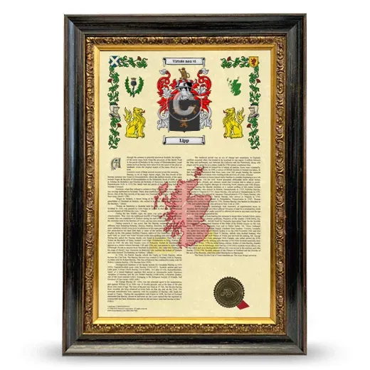 Lipp Armorial History Framed - Heirloom