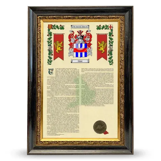 Lisse Armorial History Framed - Heirloom