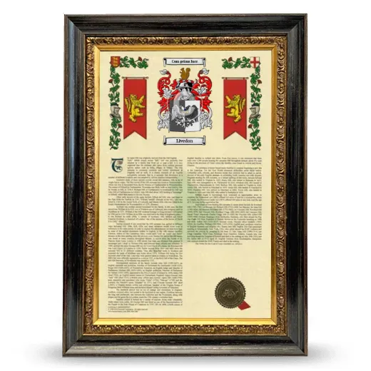 Livedon Armorial History Framed - Heirloom